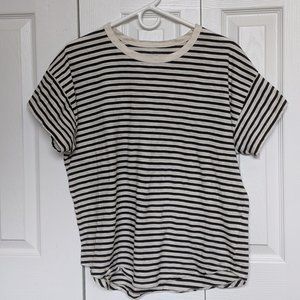 Whisper Cotton Rib-Crewneck tee in Bridgewater Str